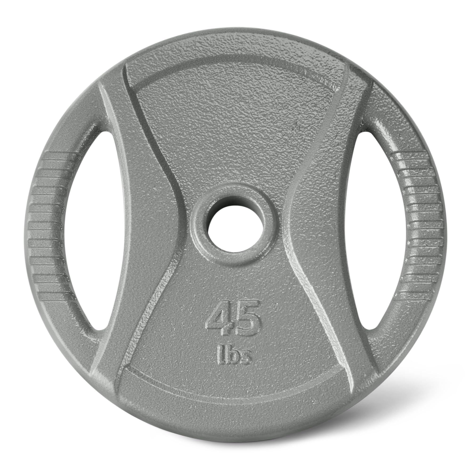 Amazon Basics 2-Inch Olympic Cast Iron Grip Weight Plates