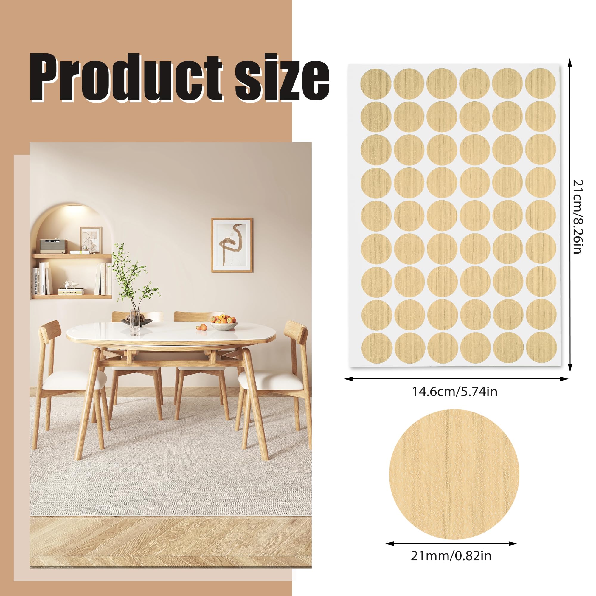 270 Tappi Coprivite Adesivi Nero - &Oslash;21mm Per Mobili, Facili Da Applicare