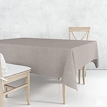 Coated Cotton Fabric Tablecloth - Waterproof, Durable & Stain Resistant - Stylish Decorative Tablecloth Easy Clean for Indoor/Outdoor Table (Sepia Brown, Rectangle 140 x 300 cm)