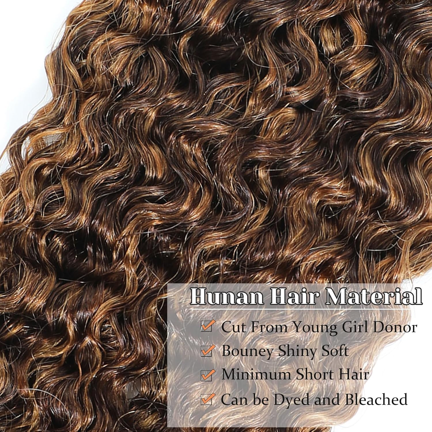 Highlight P4/27 Burmese Curly Bundles Human Hair Unprocessed 100% Real Human Hair Burmese Bundles With Finger Curl For Quick Weave Double Weft Brown Honey Blonde Piano Color 18 20 22 Inch
