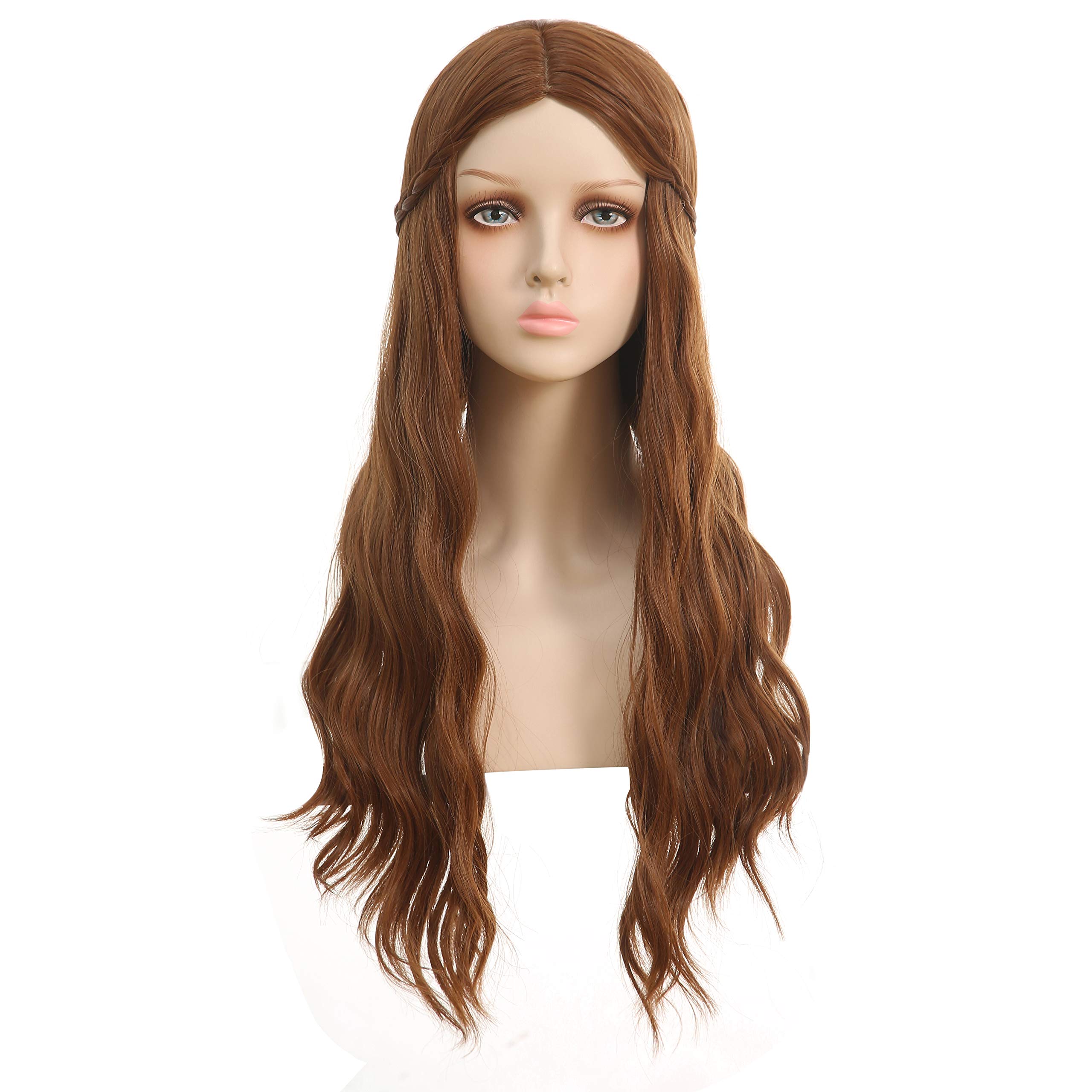 Long Brown Wigs for Women Pelucas Natural Wavy Bob Wigs Heat Resistant Fiber Synthetic Cosplay Wig for Halloween Wigs Daily Party Use 26 Inch