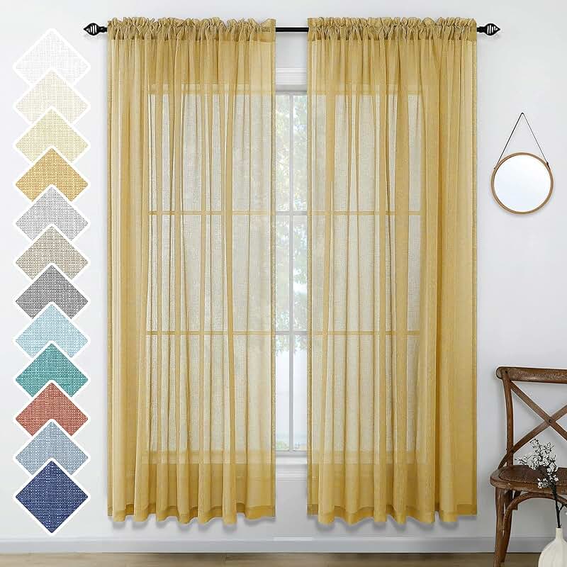 mustard color curtains