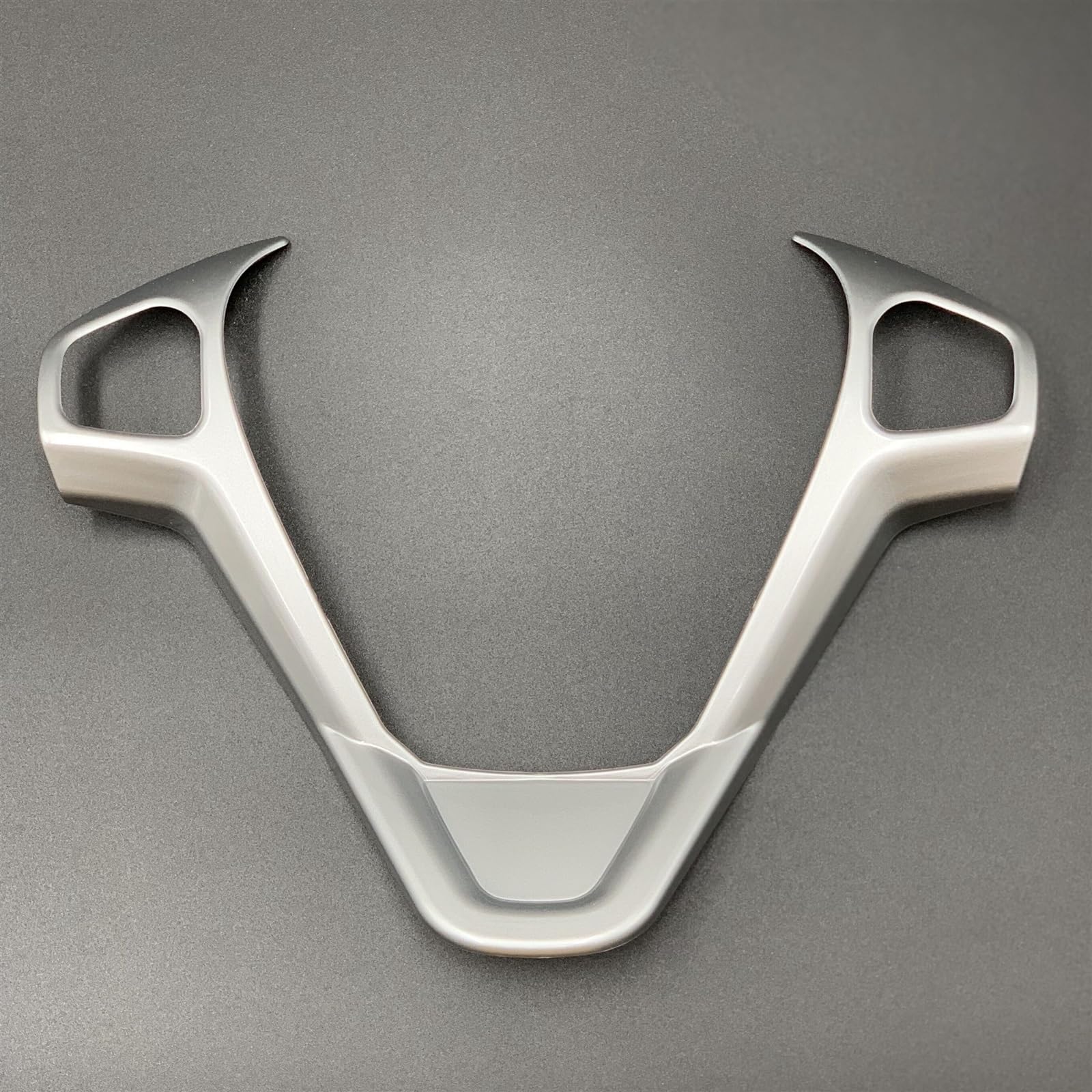 Vuzmode Car Accessories Steering Wheel Cover Trim Decorative Refit Sticker, For Ford, For Fiesta MK7, For Ecosport, For Figo, For B-MAX, For KA+ steering wheel decorative sticker(C Type Silver matte)