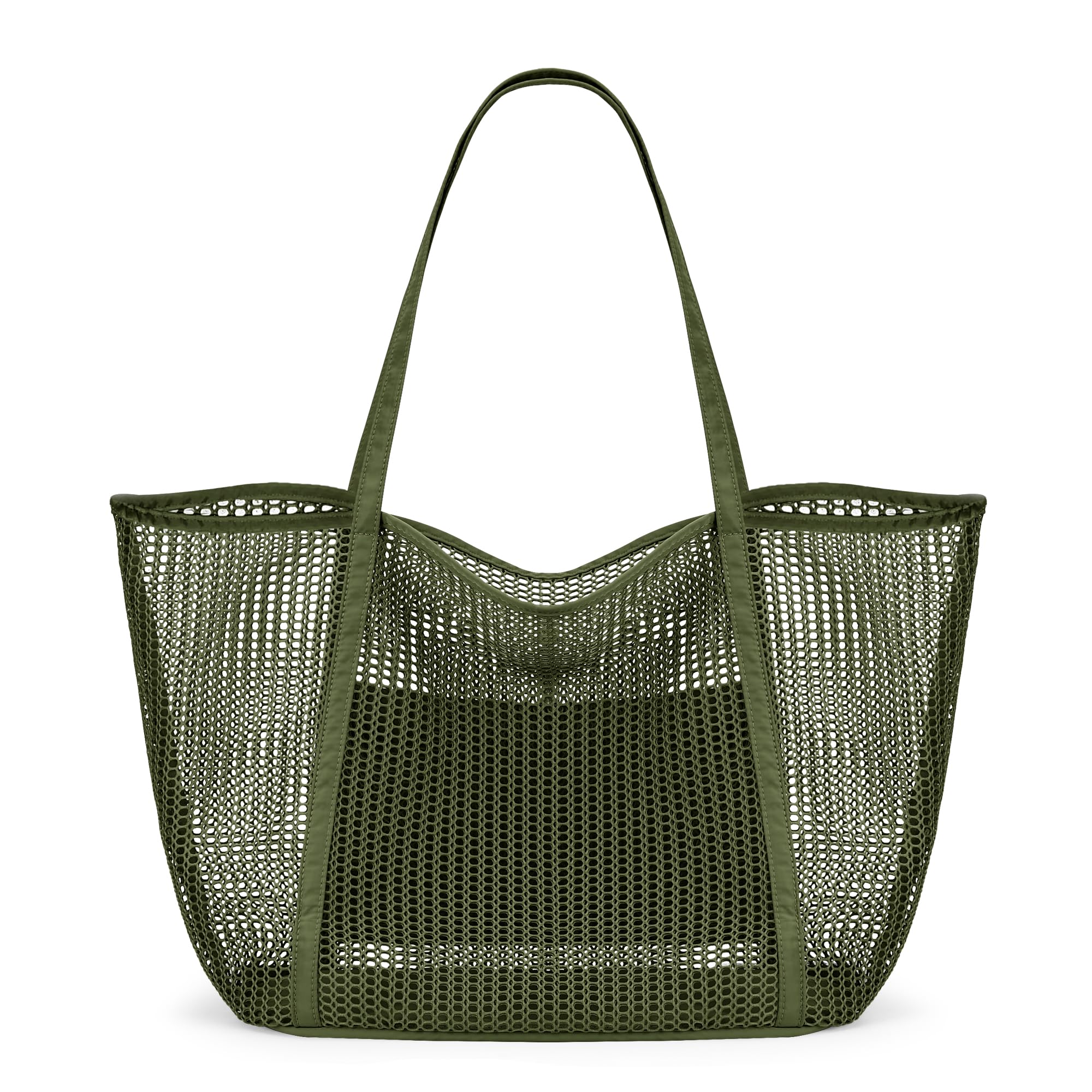 KALIDI FANCY FOREST Beach Mesh Tote Bag, Womens Shoulder handbag MAX 27L Grocery Bag