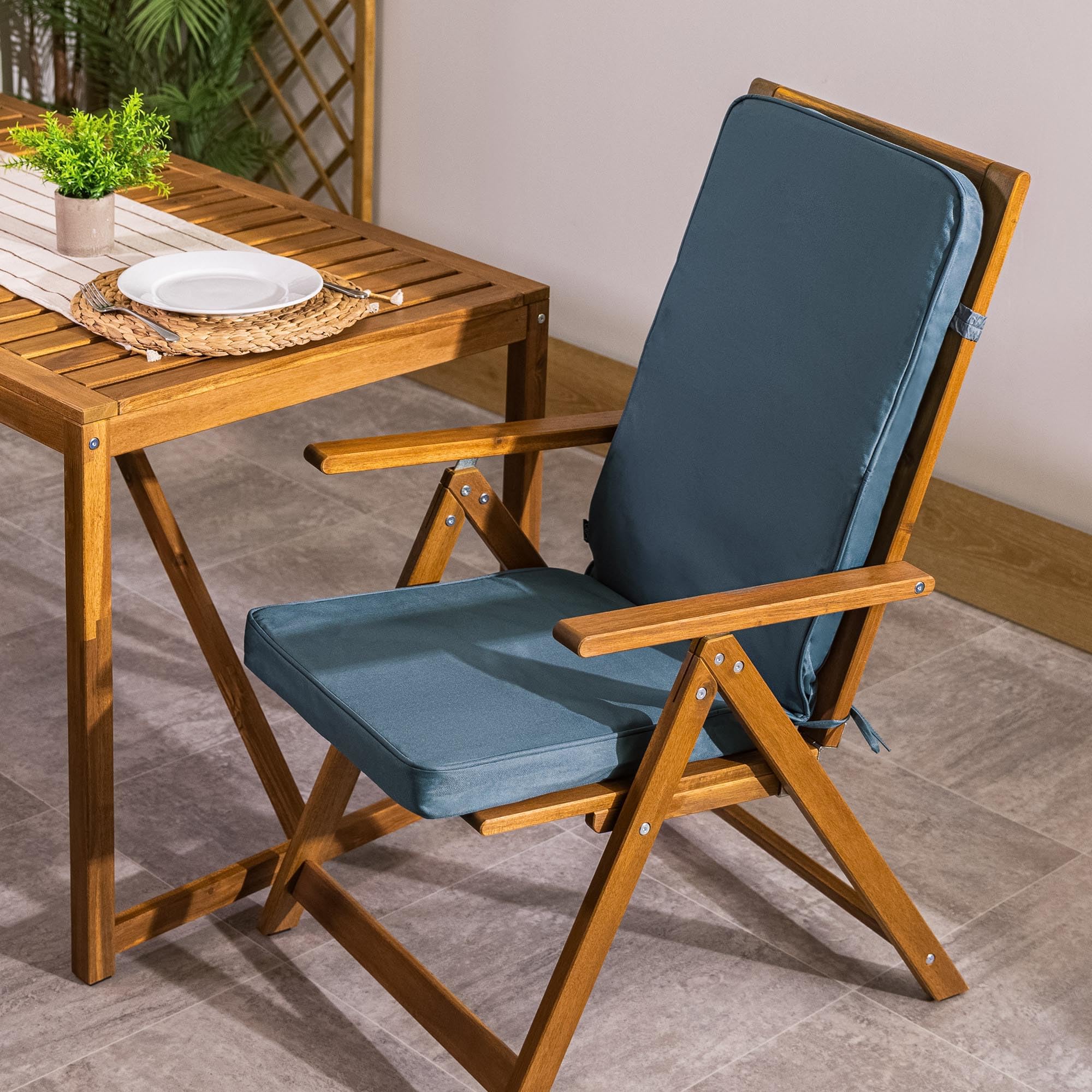 Icon Indoor Outdoor Chair Cushion With High Back - Charcoal Grey / 1