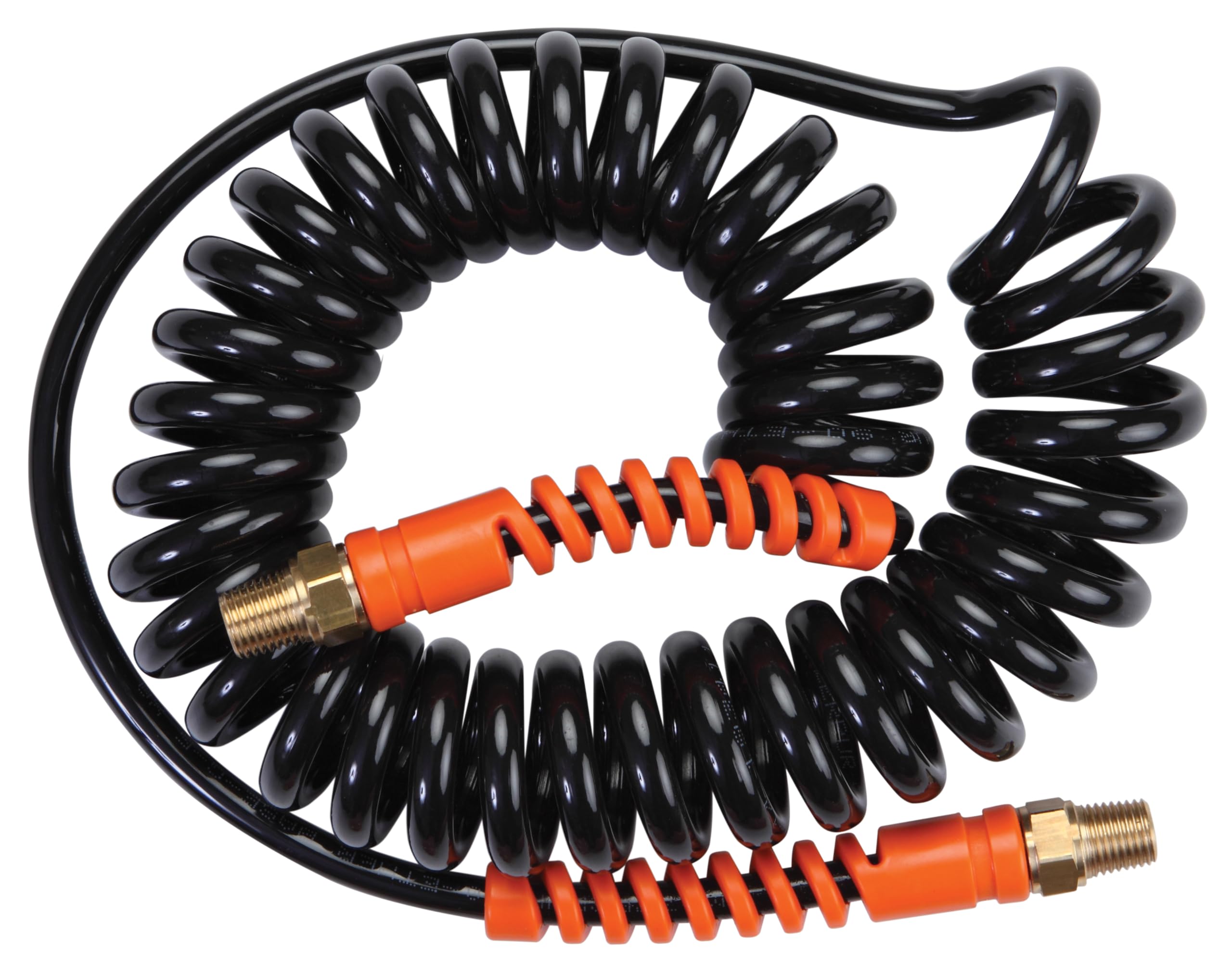 GROZ Polyurethane Coil Hose with Solid brass swivel fittings| Ideal for use on assembly lines with air tools, body shops etc. |Working Pressure: 10 Bar | Overall Length: 15’| PUH/6BO/15/1-4/BSP (B08LG56NKR) Amazon Price History, Amazon Price Tracker