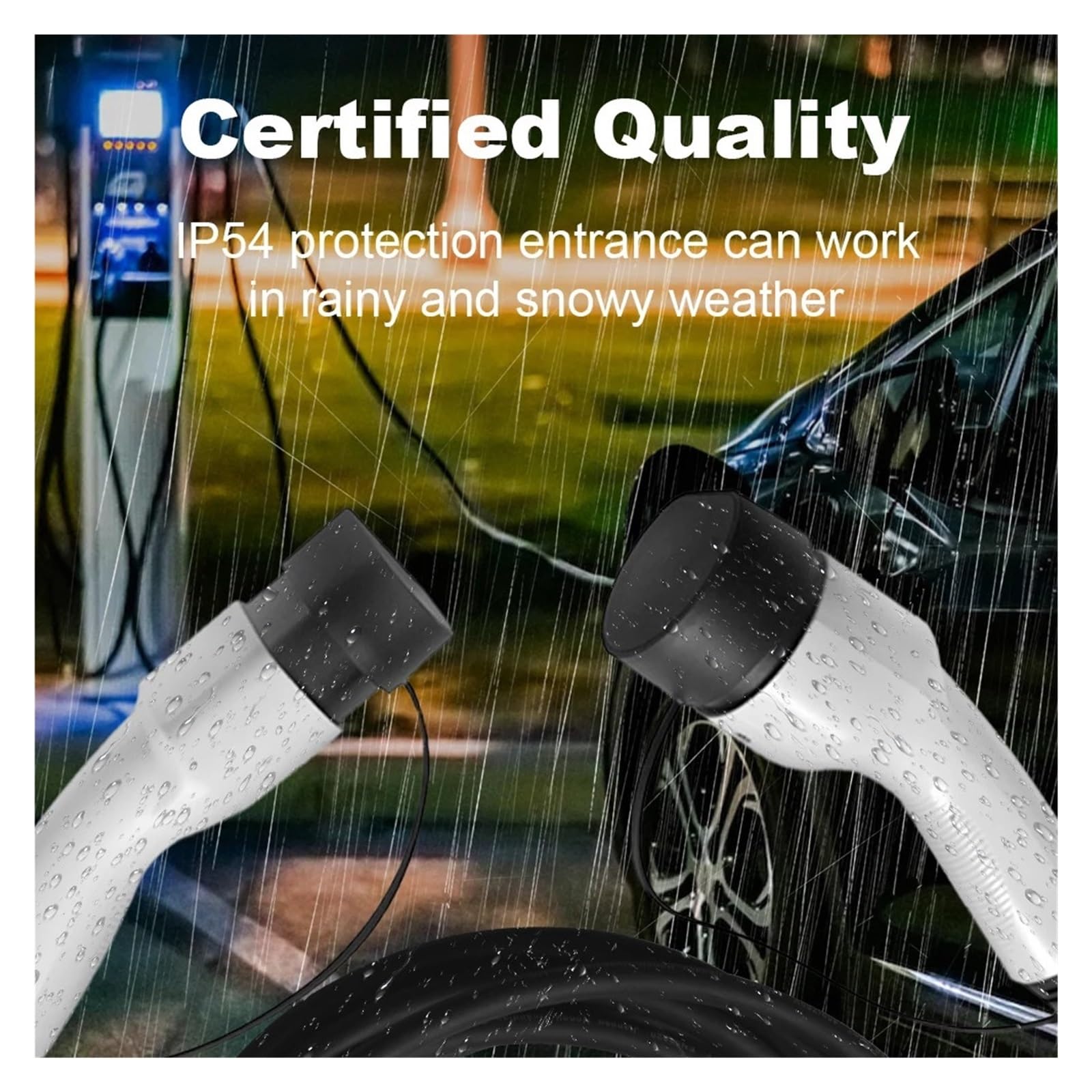 Kabel Do Ładowania EV 32A 7,2KW Jednofazowy Przewód Pojazdu Elektrycznego Stacji Samochodowego Typ 2 EVSE Wtyk Żeński Na Męski Szybki I Stabilny(32A 1 Phase Black)