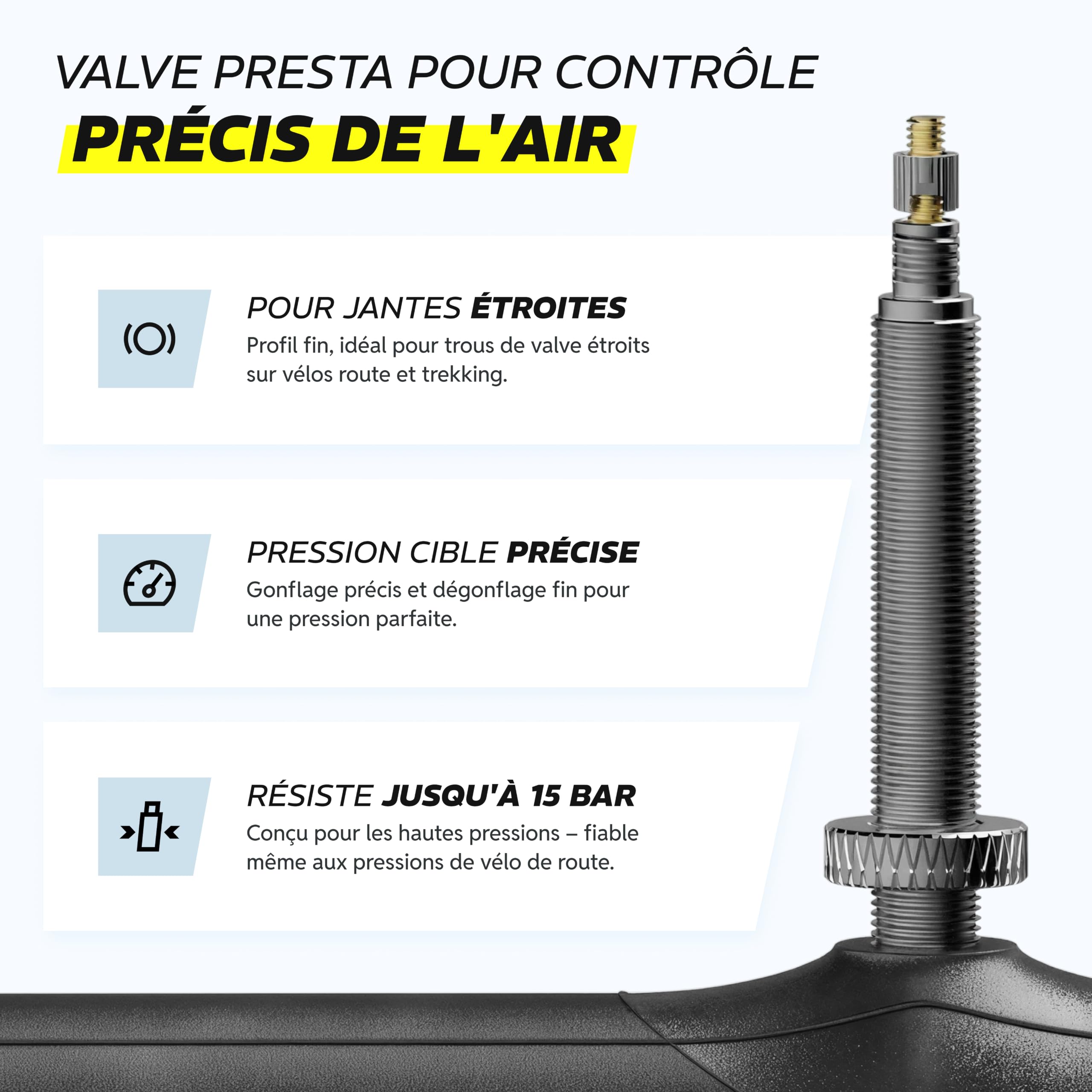 Alphatrail Chambre a Air VTT AirFusion 29 Pouces SV 40 mm 2X Set avec Garantie Mobilite I Compatible Pneu Velo Schwalbe, Continental, Conti, Michelin, Maxxis et Kenda
