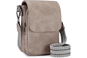 Small Triple-Compartment Crossbody Phone Bag for Women with Card Slots