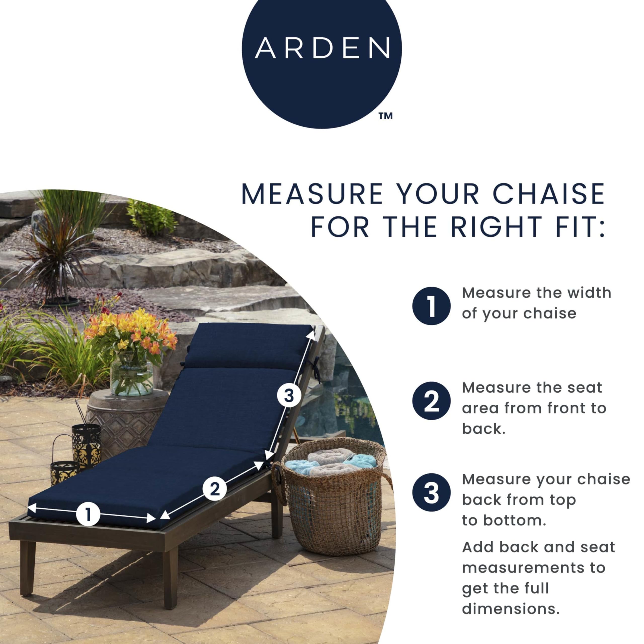 Amazon.com : Arden Oceantex Outdoor Chaise Lounge Cushion 72 x 21