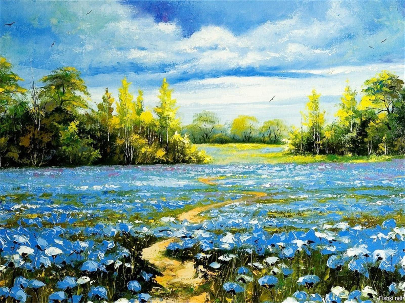 YEESAM ART Dipinto a olio fai da te con i numeri, per adulti e bambini, fantasy rosa, fiori di ciliegio, albero trail dipinto a partire da 5 olio (rosa, con cornice