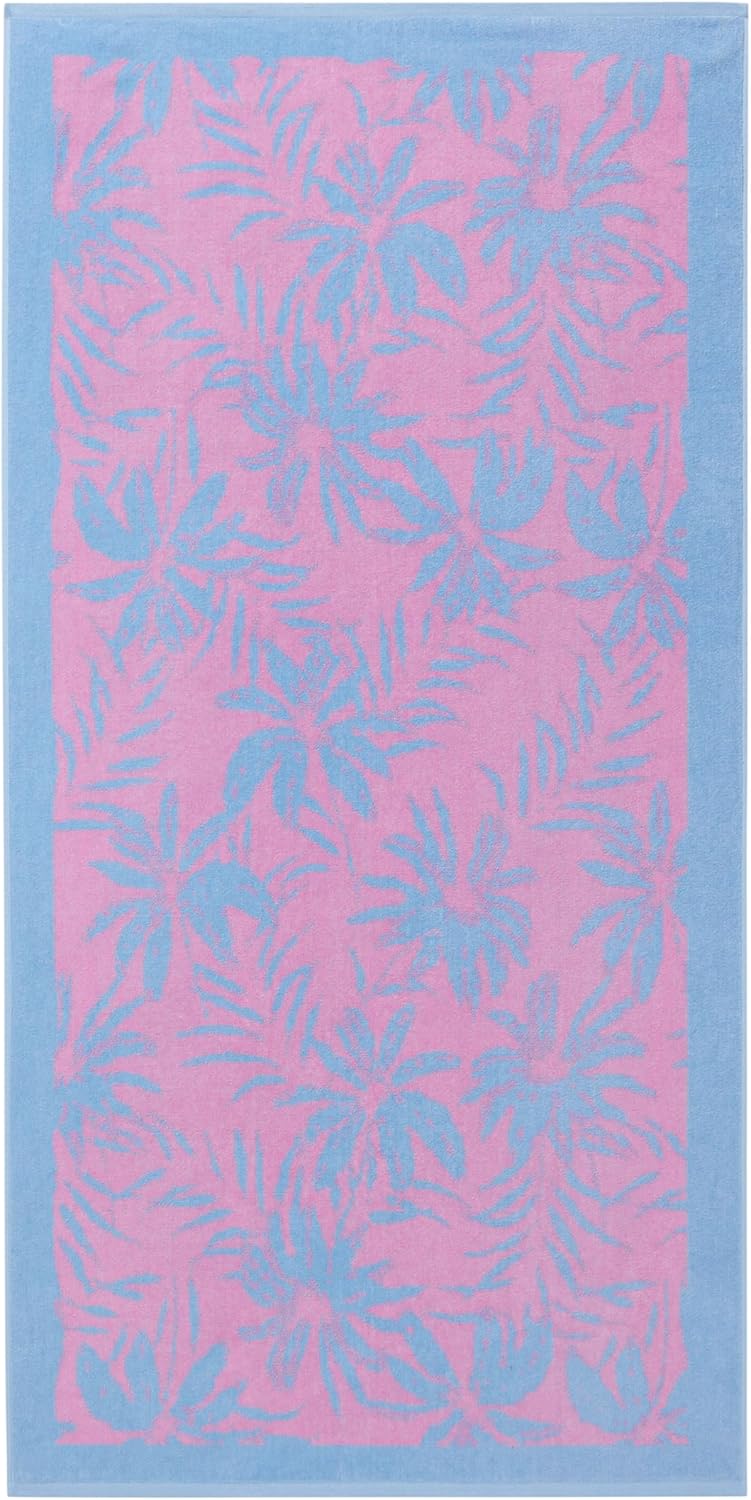 Jessica Simpson Palm Bilss 36" x 72" 100% Cotton Oversized Beach Towel - Soft, Absorbent, and Quick-Drying, Perfect for Beach, Pool, or Travel - Image 7