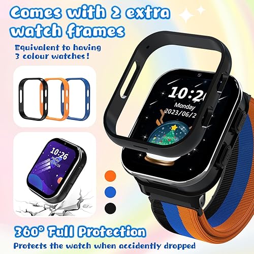 Miniatura 3 de Reloj inteligente para niños, reloj inteligente 4G para niños, pantalla táctil, llamadas SOS juegos, podómetro, alarma de fitness, calculadora,