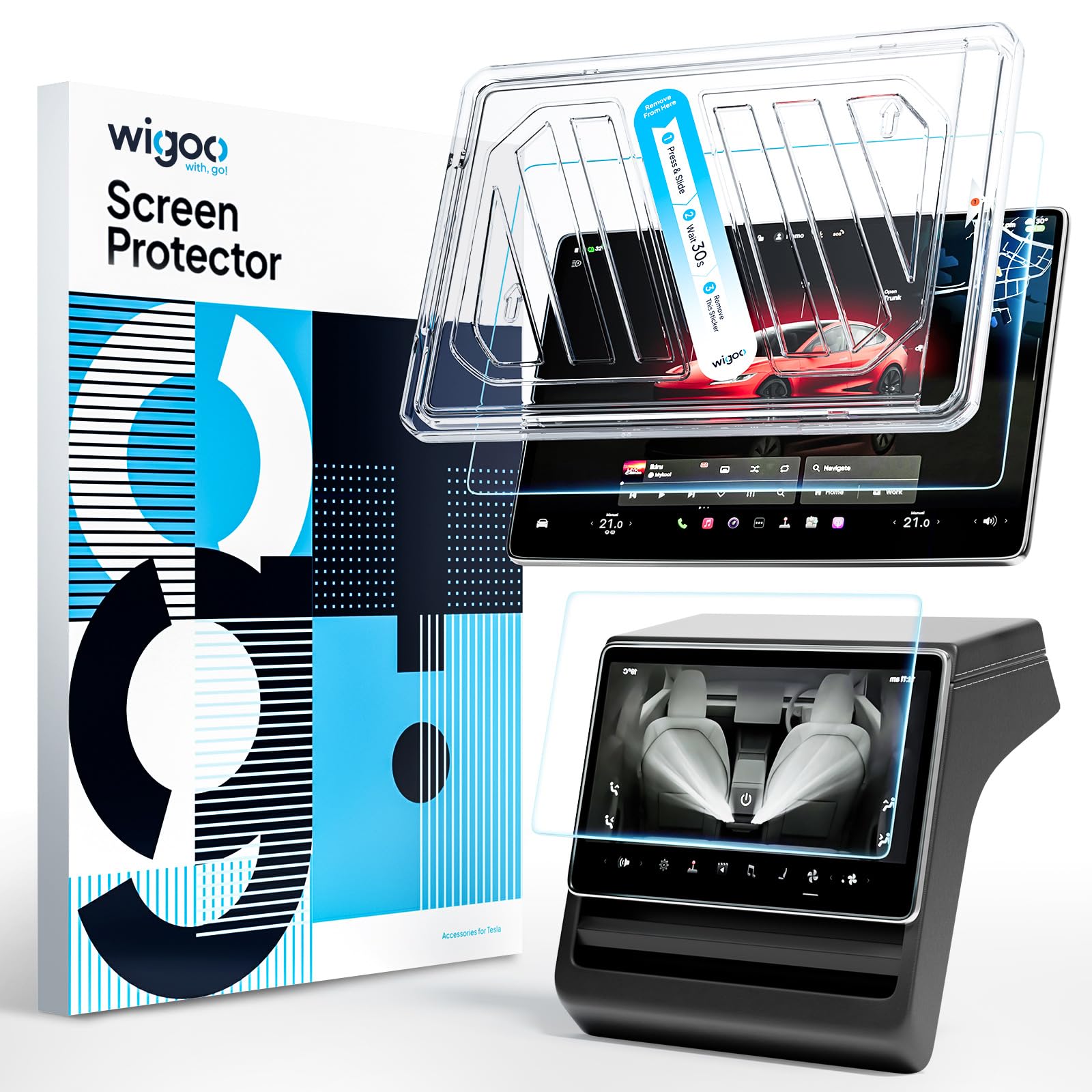 Wigoo for 2026 Tesla Model Y Juniper/Model Y L Screen Protector, 16", Matte