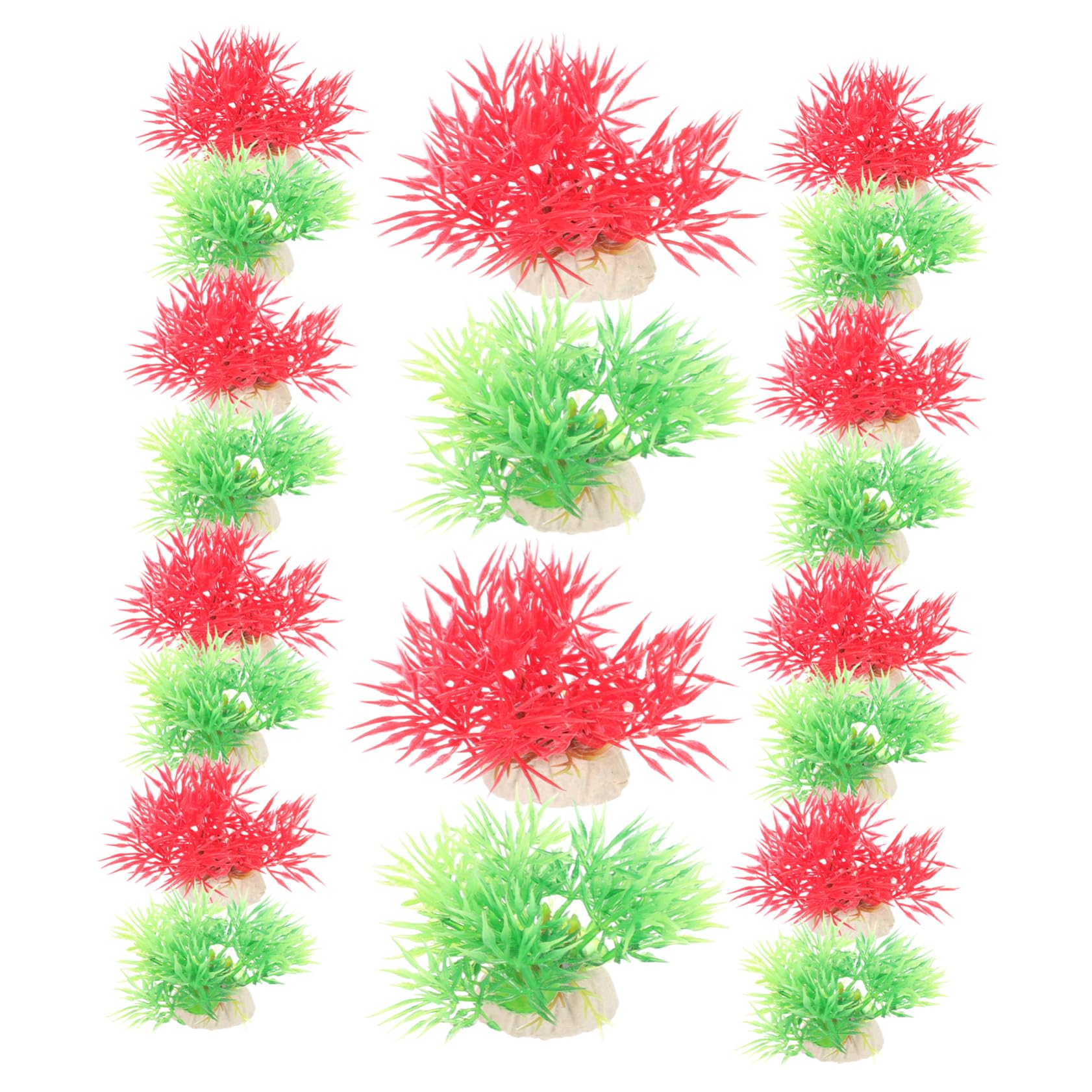 Kisangel 5 Juegos Plantas De Agua De Plástico Simuladas Taza Plantas Acuáticas Fijas Pequeña Hierba De Acuario Accesorios para Peceras Decoraciones De Peceras El Plastico 20 Piezas * 5