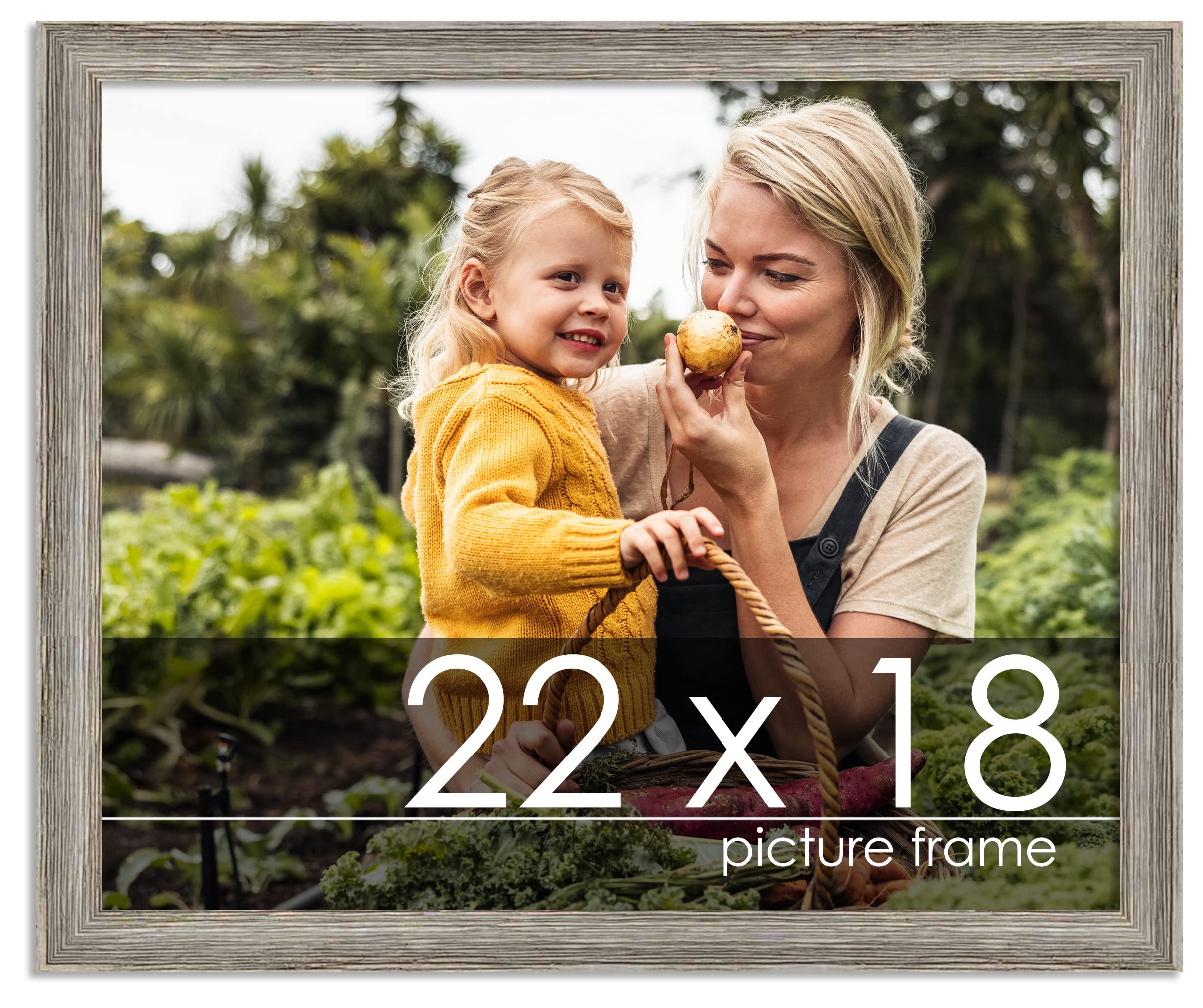 Amazon.com - Poster Palooza 22x18 Frame Grey Distressed Barnwood