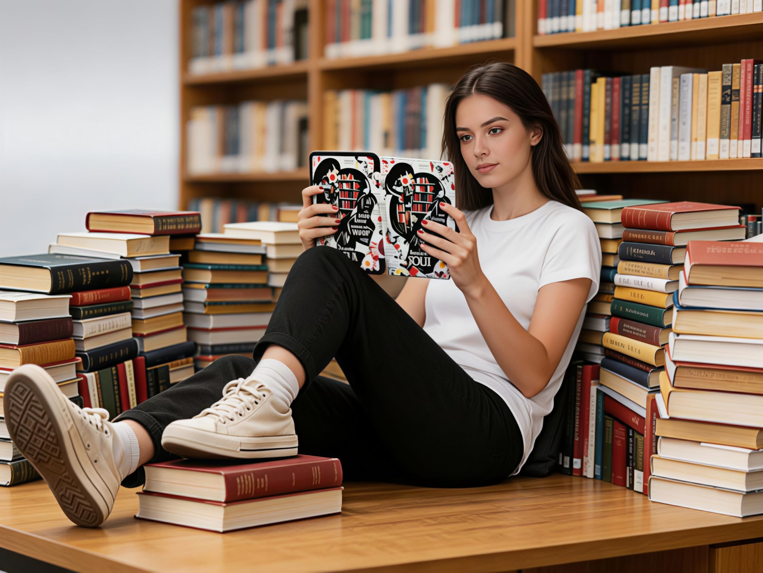 SCSVPN Custodia per Kindle 2024/2022 da 6 pollici (11a generazione) - Custodia protettiva sottile in pelle PU di alta qualità con cinturino da polso, accensione e spegnimento automatico per e-reader