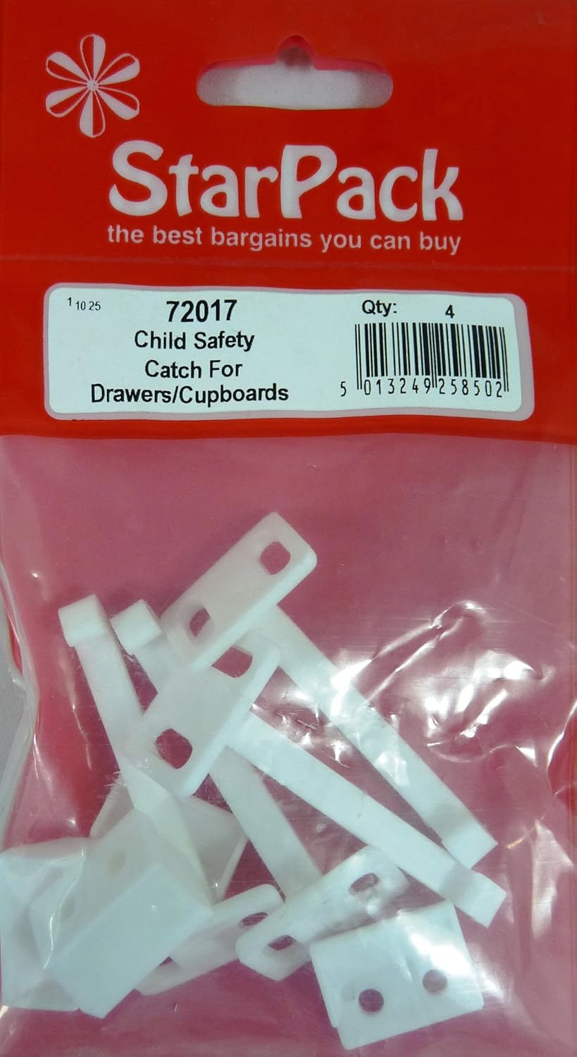 Starpack Star Pack Set Of 4 White Plastic Child Safety Catches For