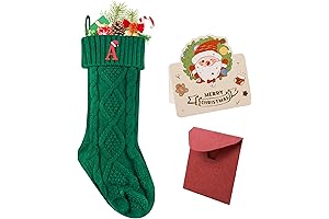 18’’ Large Embroidered Monogram Knit Christmas Stocking