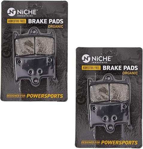 Miniatura 10 de NICHE Juego de pastillas de freno para Yamaha YZF R6S FZ07 FZ09 FZ1 MT-10 5SL-25805-00 5VX-25806-00 Delanteras traseras Semimetálicas