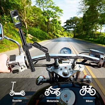 Double Mount Clamp for Action Camera, PULUZ Super Clamp Adapter Double Head Multifunction Holder for Motorcycle, Photography Light Fixture Bracket,Umbrella,Selfie Stick,Reflector