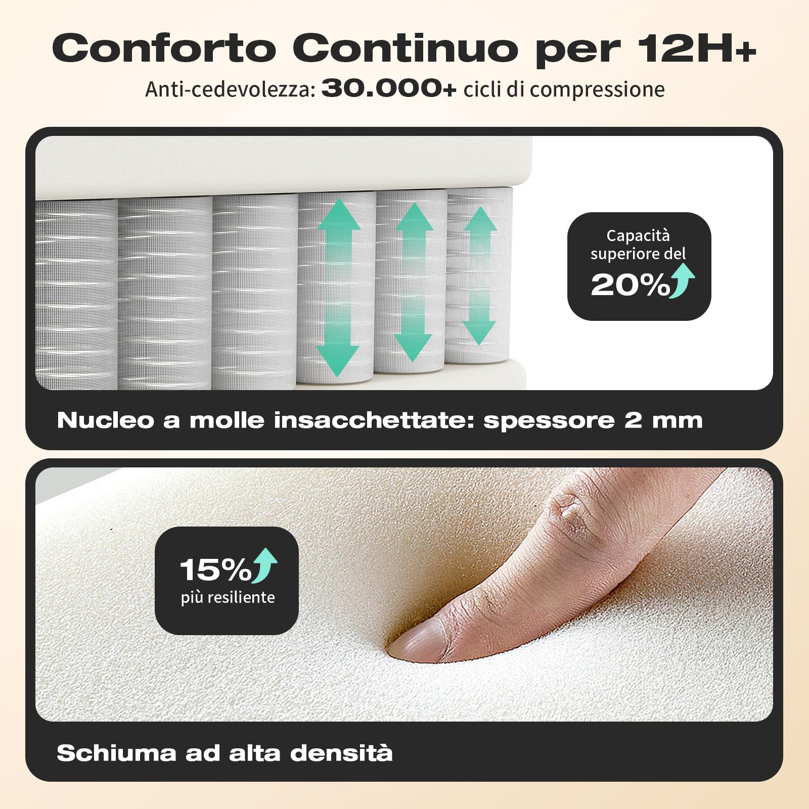 Douxlife Sedia Gaming Ergonomica, Sedia da Ufficio in Tessuto High-Tech,con cuscino primaverile, con Cuscino Lombare Massaggiante, Piedini metallici e Borsa Portaoggetti, Portata 158kg (Grigio)