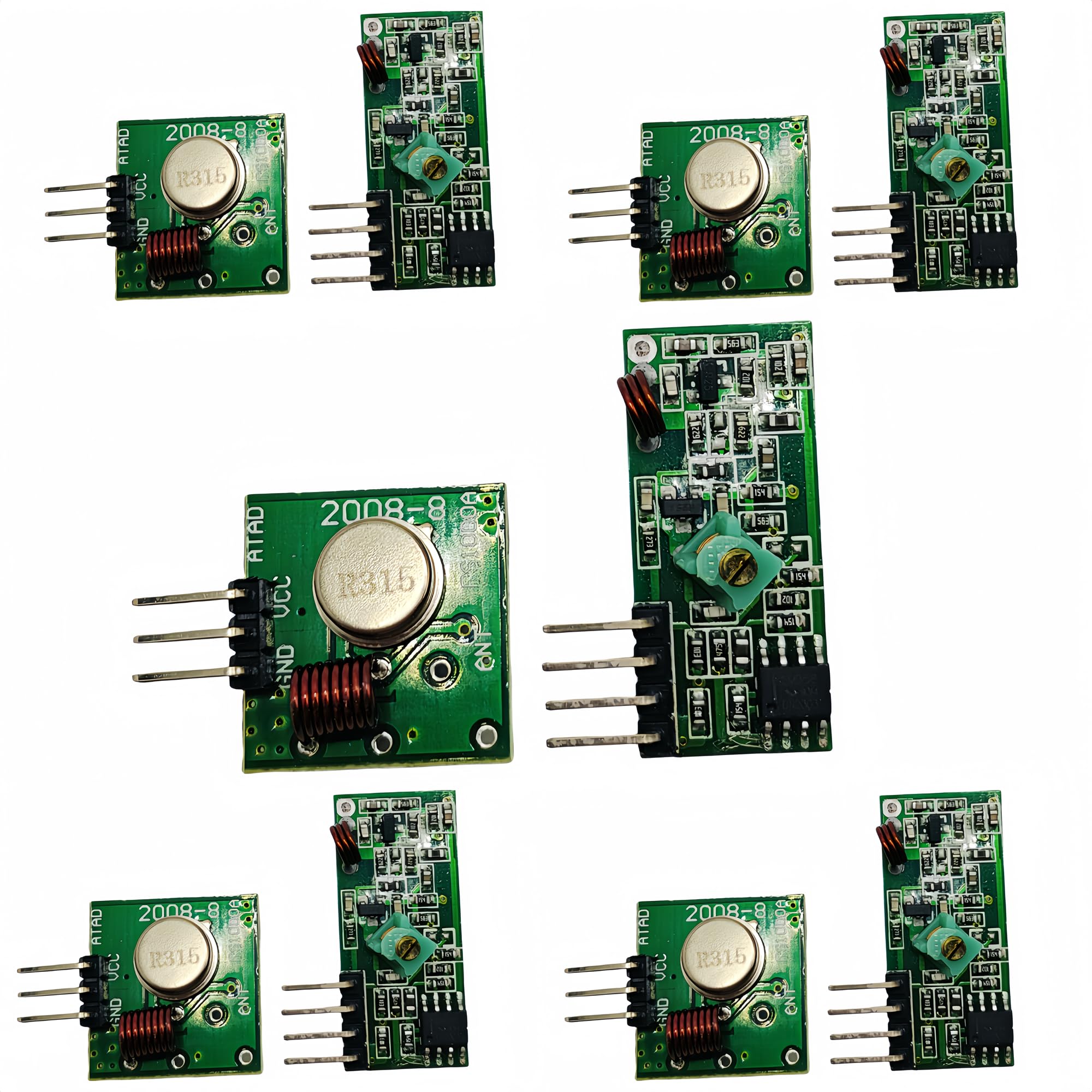 TicTocStore 5pcs 315M Transmitter + Receiver Kit High Frequency Super Regenerative Transceiver Module for Remote Control Arduino/ARM/MCU/Raspberry Pi