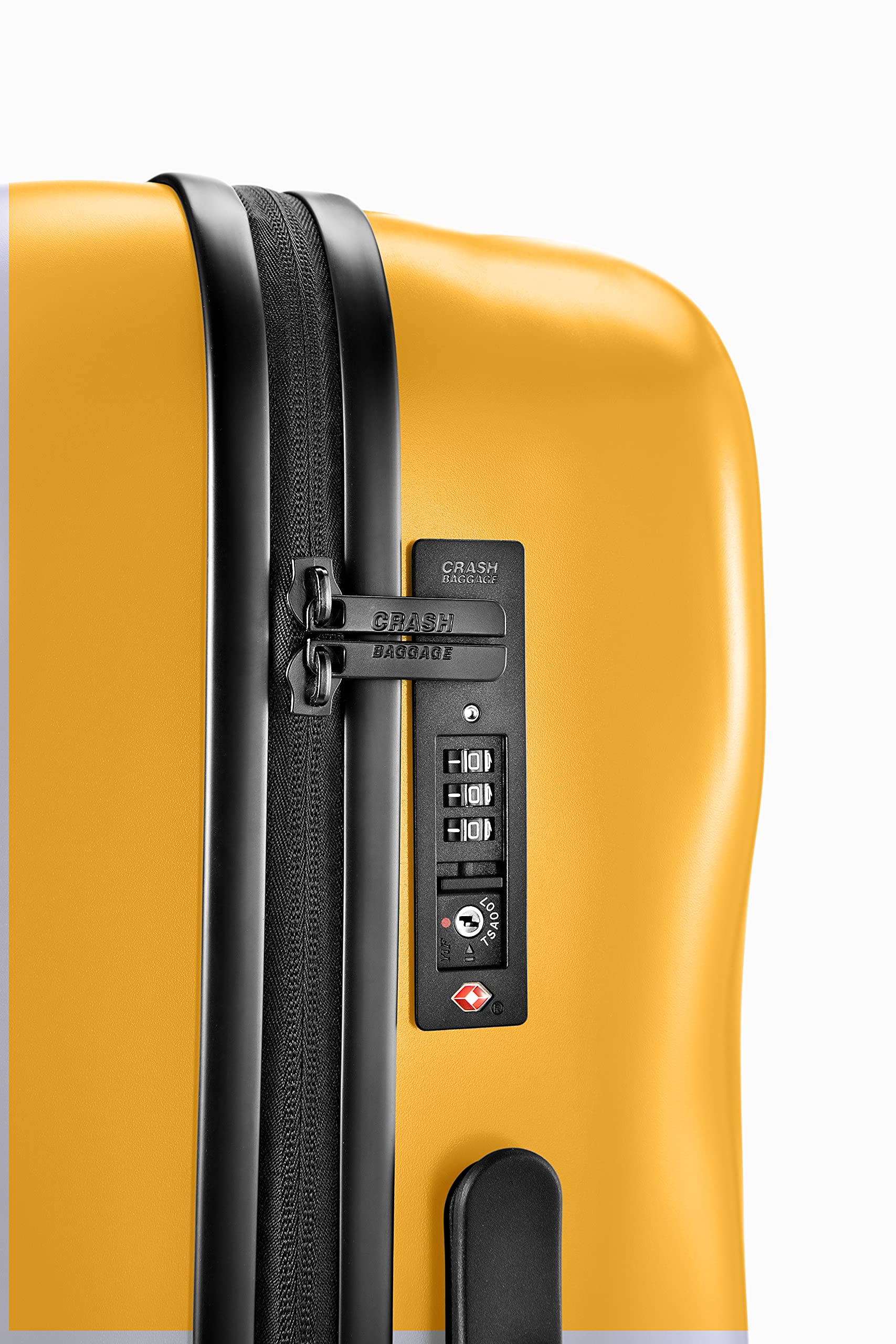 Crash Baggage - ICON Large, twarda walizka z poliwęglanu, duży bagaż, wymiary walizki na kółkach 79 x 50 x 30 cm, pojemność 99 litrów, kolor żółty, żółty, 100 Liter