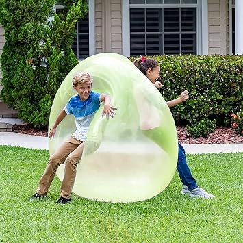 47 inch Gaint Water bubble Ball for Adults Soft Rubber Ball Inflatable Funny Ball Water Injection Bubble Ball for Outdoor Beach Pool Garden Party