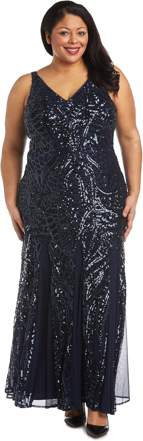 R&M Richards Womens Shinning Star Beaded Gown - Image 4