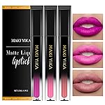 MAKI YIKA Pink Lipstick Set for Women Color Stay Long Lasting Lipsticks Hot Pink Nude Lipsticks Transferproof Cruelty-Free Lip Color
