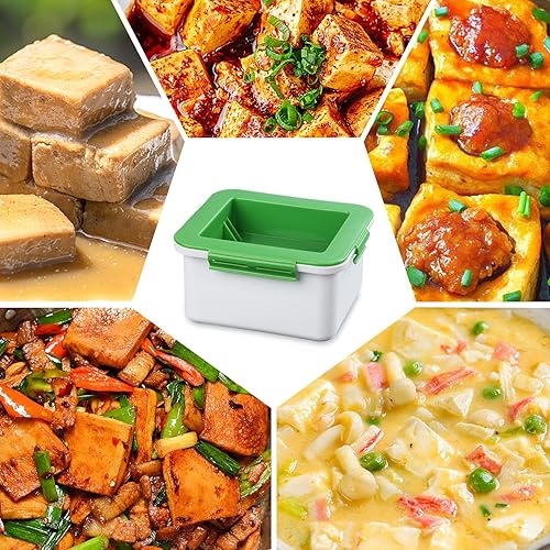 Miniatura 6 de Prensa de tofu apta para lavavajillas, escurridor de tofu ajustable, sin BPA, prensador de tofu vegano para eliminar el agua del tofu sedoso y firme