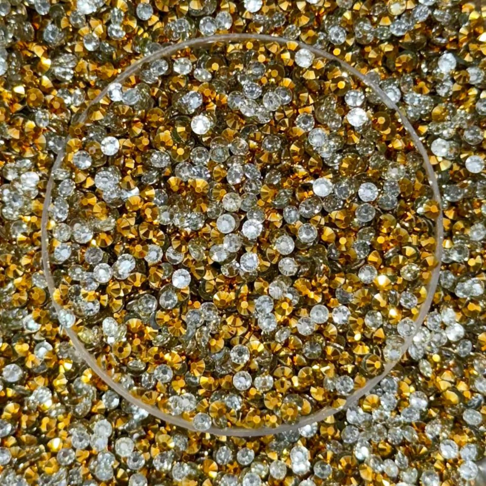 Golden Metallic Flatback Rhinestones for Craft Work | 4mm Round Changla Stones | 1000 Pcs| Nail Art, Mobile Case, Fabric, Embroidary, DIY Decoration Accessories-image-17