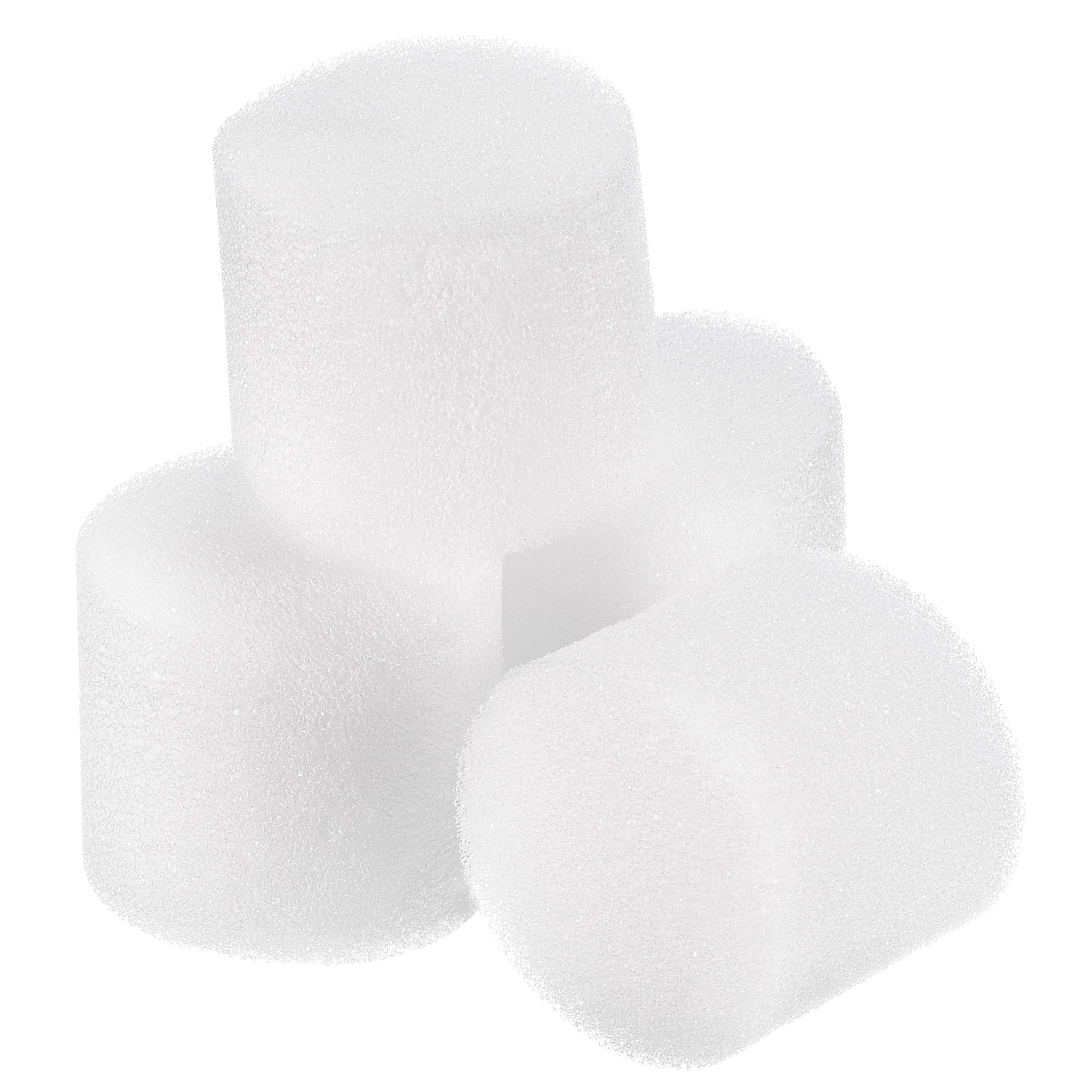 Muiltvoe 50pcs Hydroponic Sponges, 1.57" Growing Media Cylindrical Sponges for Home Vegetable Flower Planting, White