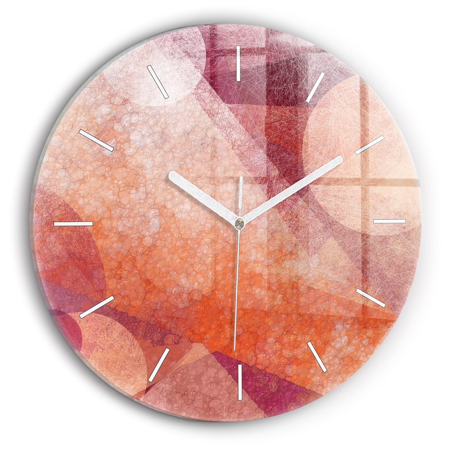 Horlogerie moderne Wallfluent avec mécanisme silencieux et verre robuste