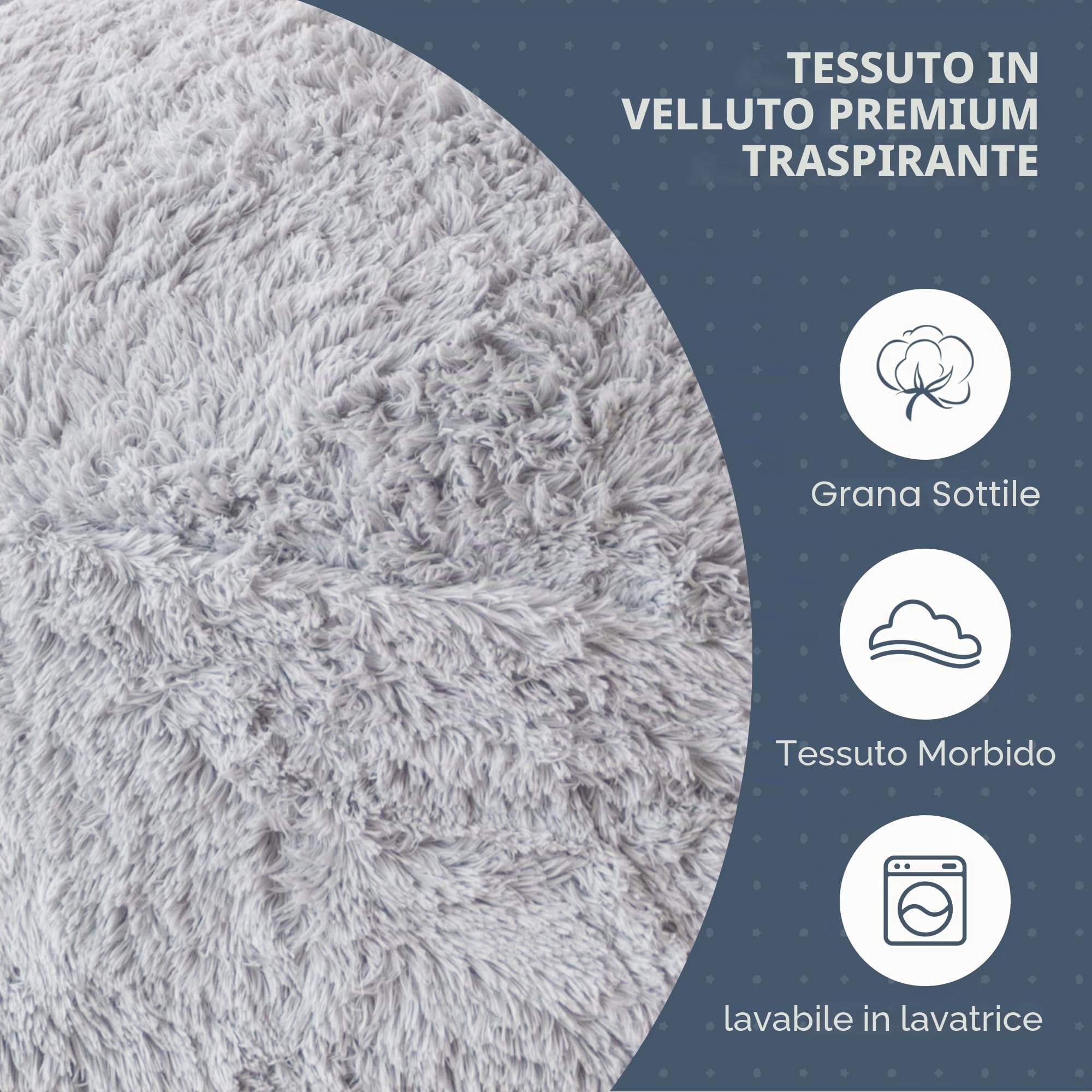 MAXYOYO Pouf gigante trasformabile da pouf a letto - grande divano con rivestimento in peluche e imbottitura soffice inclusa, per adulti e coppie (grigio, 150 x 200 cm)
