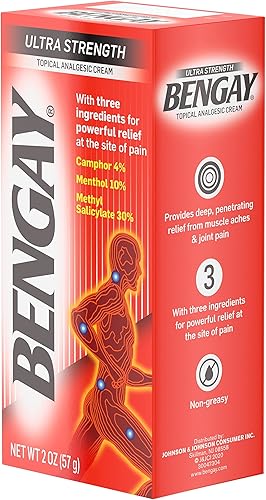 Miniatura 9 de Bengay Crema tópica ultra fuerte para aliviar el dolor, analgésico no grasoso para artritis menor, músculo, articulaciones y dolor de espalda,