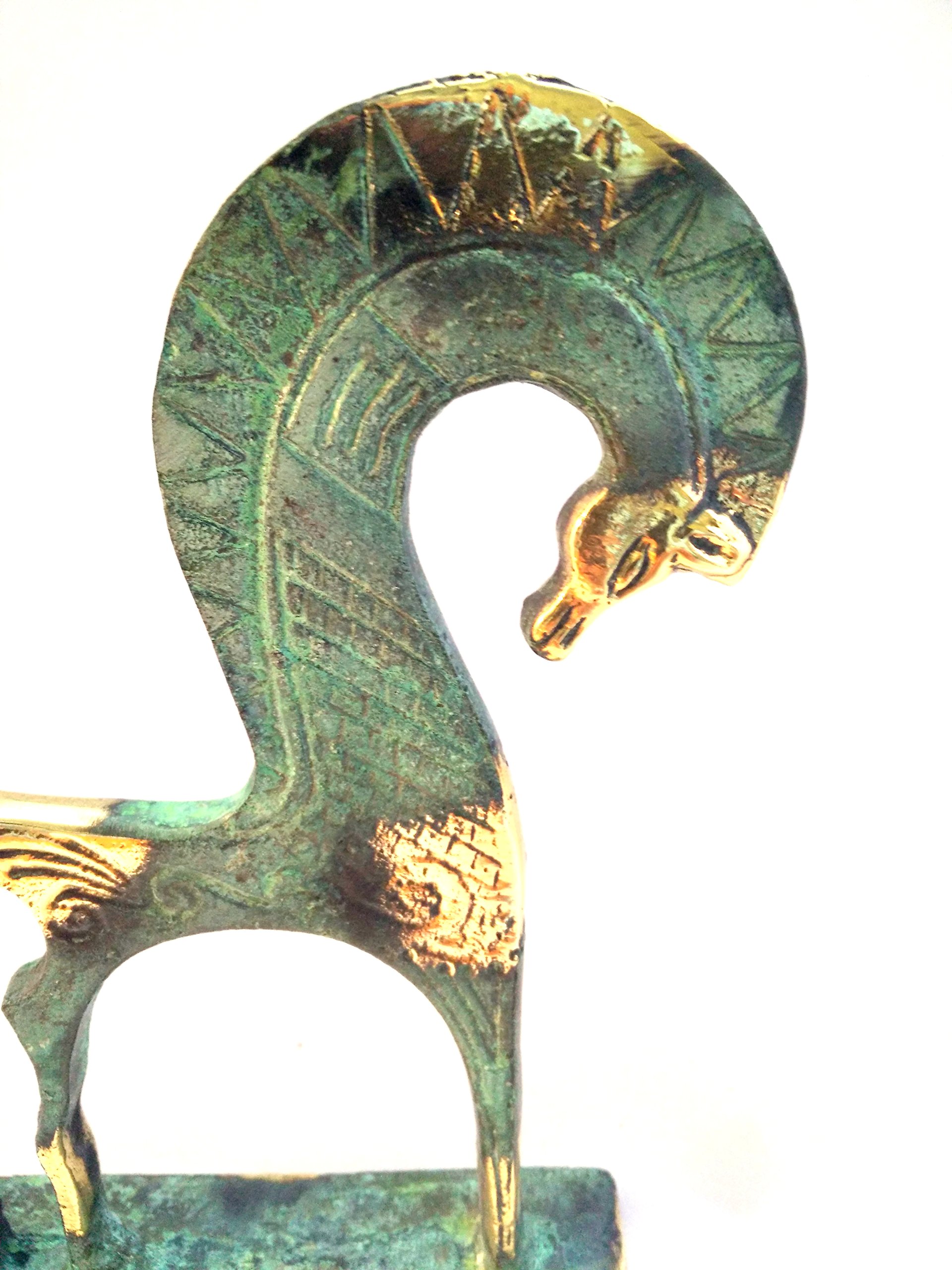 古代ギリシャ　スパルタ　ブロンズ製　馬の像　幾何学時代　レプリカ 古代ギリシャ スパルタ ブロンズ製 馬の像 幾何学時代 レプリカ