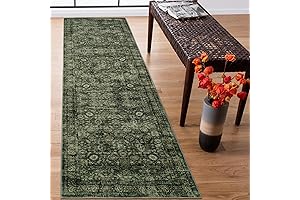 Vintage Kitchen Runner Rug Green