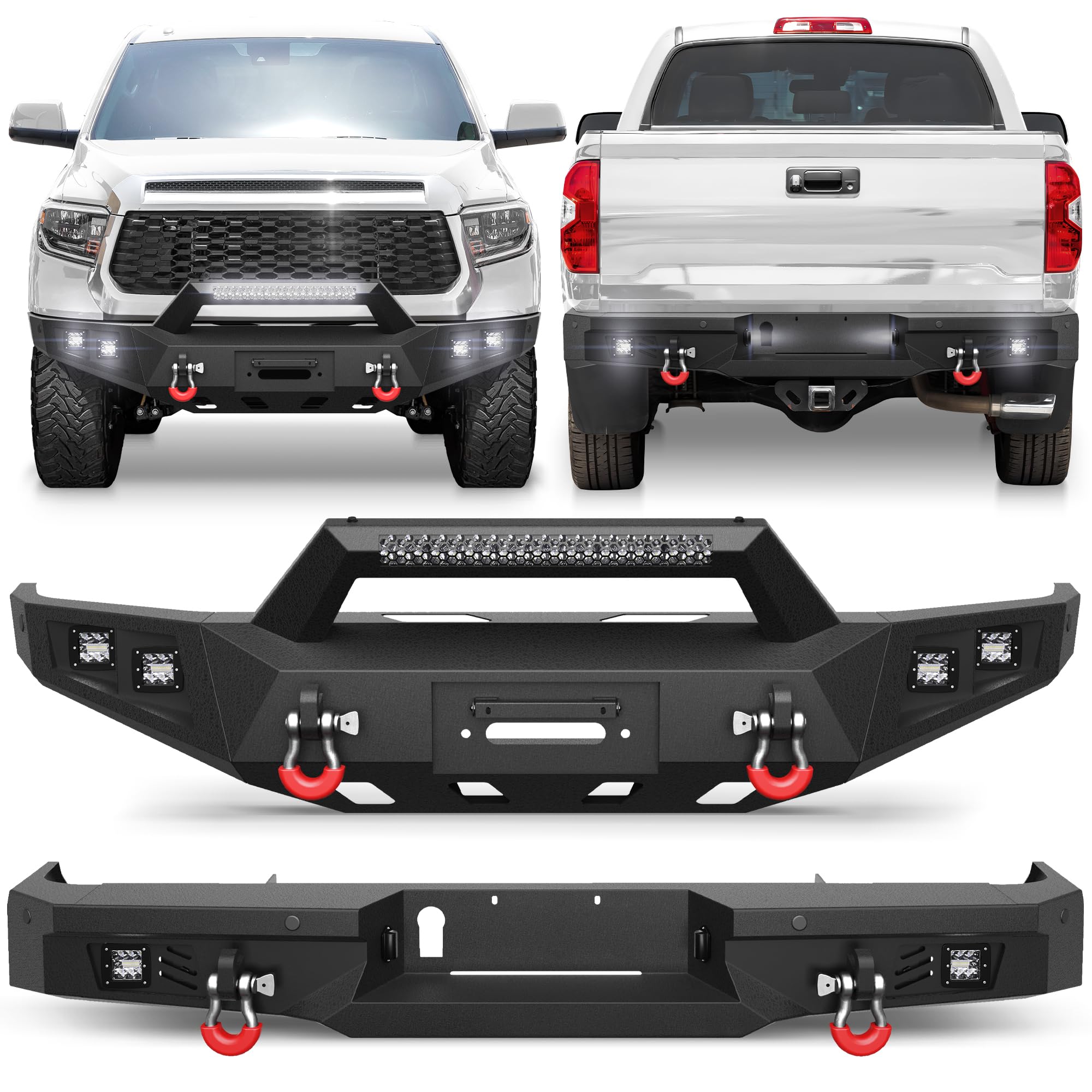 longsun Tundra Front & Rear Bumper Full Width Combo