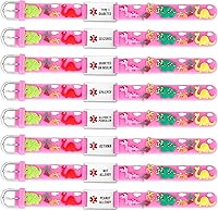Vista 2 de LinnaLove Pulseras de alerta médica pulseras de identificación de emergencia de dibujos animados con grabado
