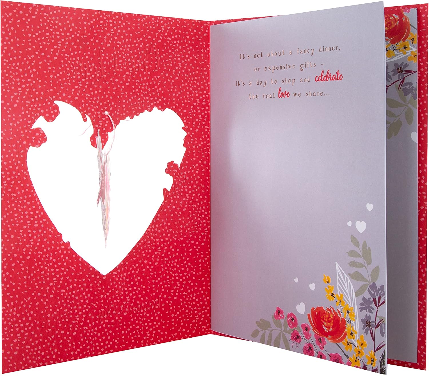 Hallmark One I Love Valentines Card, Luxury Valentines Day Card, Classic Bird and Heart Design with Gift Box, Red