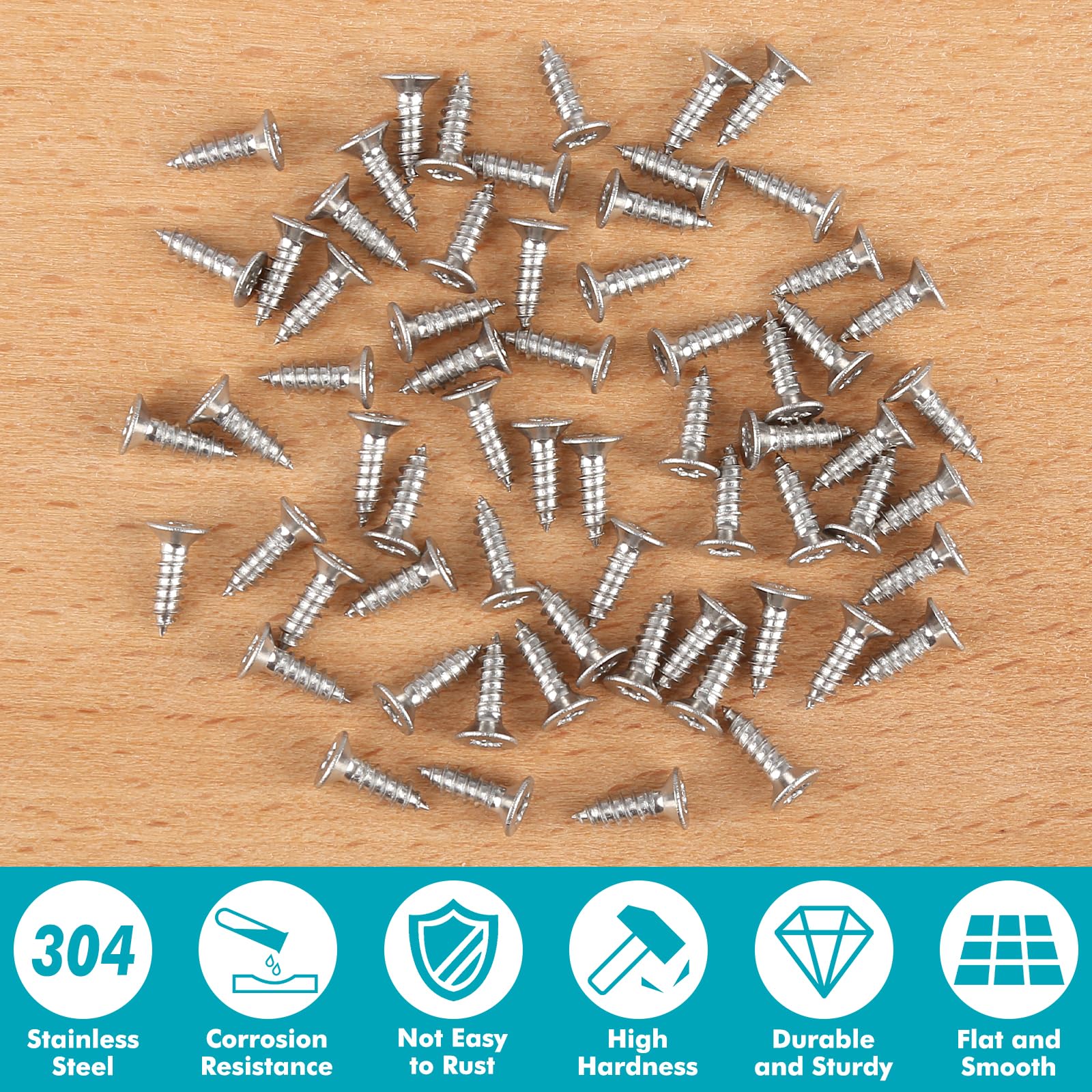 Set 150 Viti Autofilettanti M3x10mm In Acciaio Inox 304 - Per Legno E Metallo - Foto 4