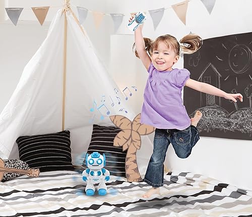 Vista 23 de LEXiBOOK - Robot de juguete interactivo Powerman Master que lee en la mente juguete para niños bailando reproduce música Animal Quiz STEM