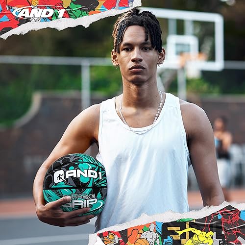 Miniatura 5 de AND1 Supreme Grip - Baloncesto de goma oficial de tamaño 7 (29.5 pulgadas), construcción de canal profundo, hecho para juegos de interiores y