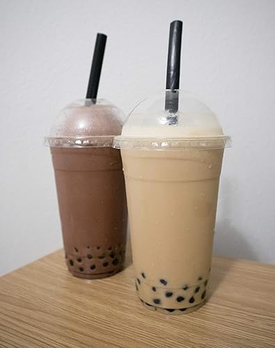 Miniatura 5 de Made in USA Pack of 250 Unwrapped BPA-Free Plastic Smoothie & Boba Drinking Straws (Black - 8.5" X 0.50")