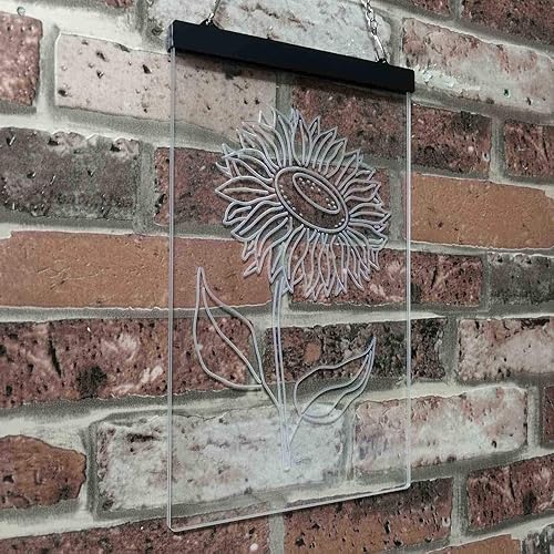 Miniatura 4 de ADVPRO Letrero de neón LED de doble color para habitación de girasol, verde y amarillo, 12 x 16 pulgadas st6s34-i3533-gy