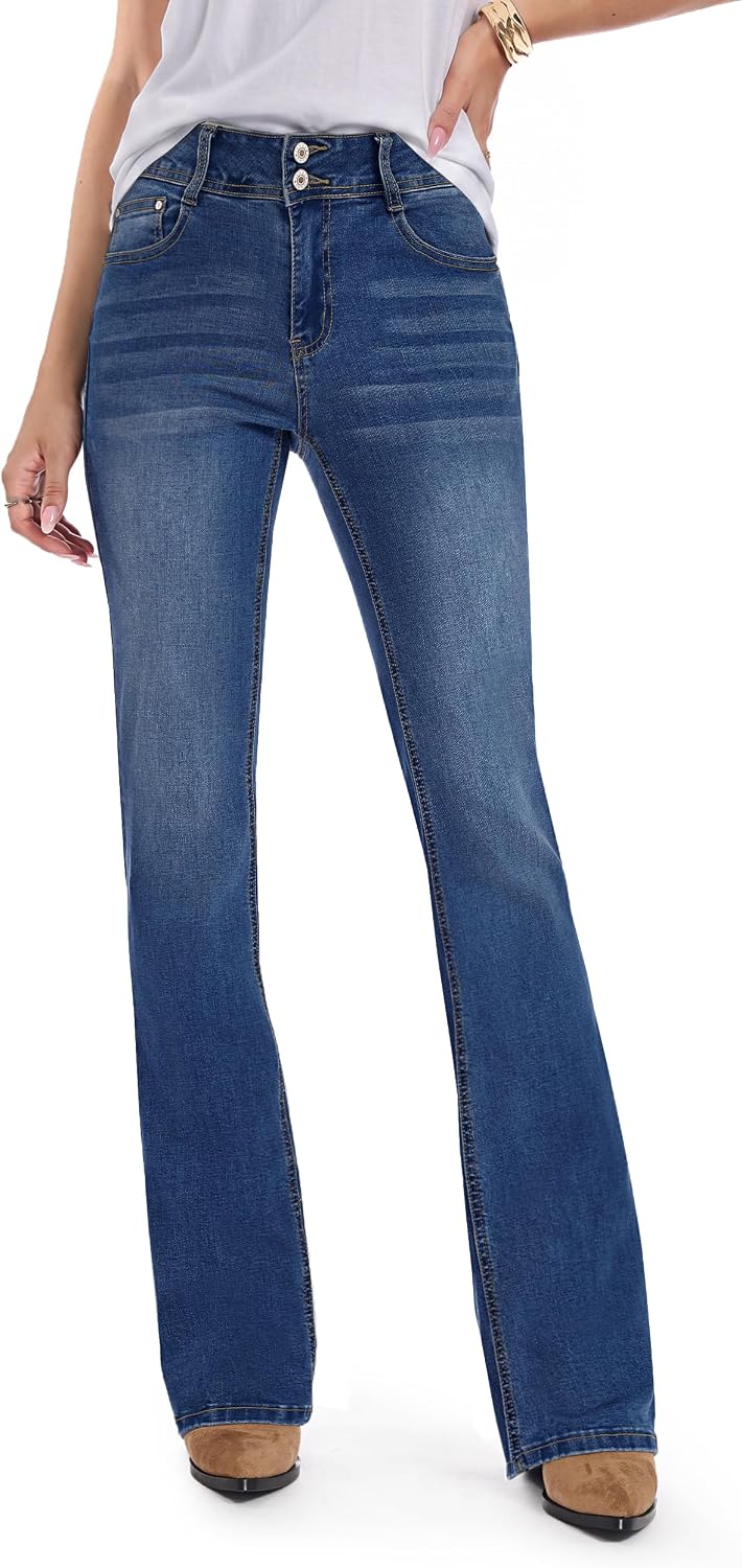 Tall Women's 33"/35"/37" Inseam Bootcut Jeans Stretchy Denim Pants image 2
