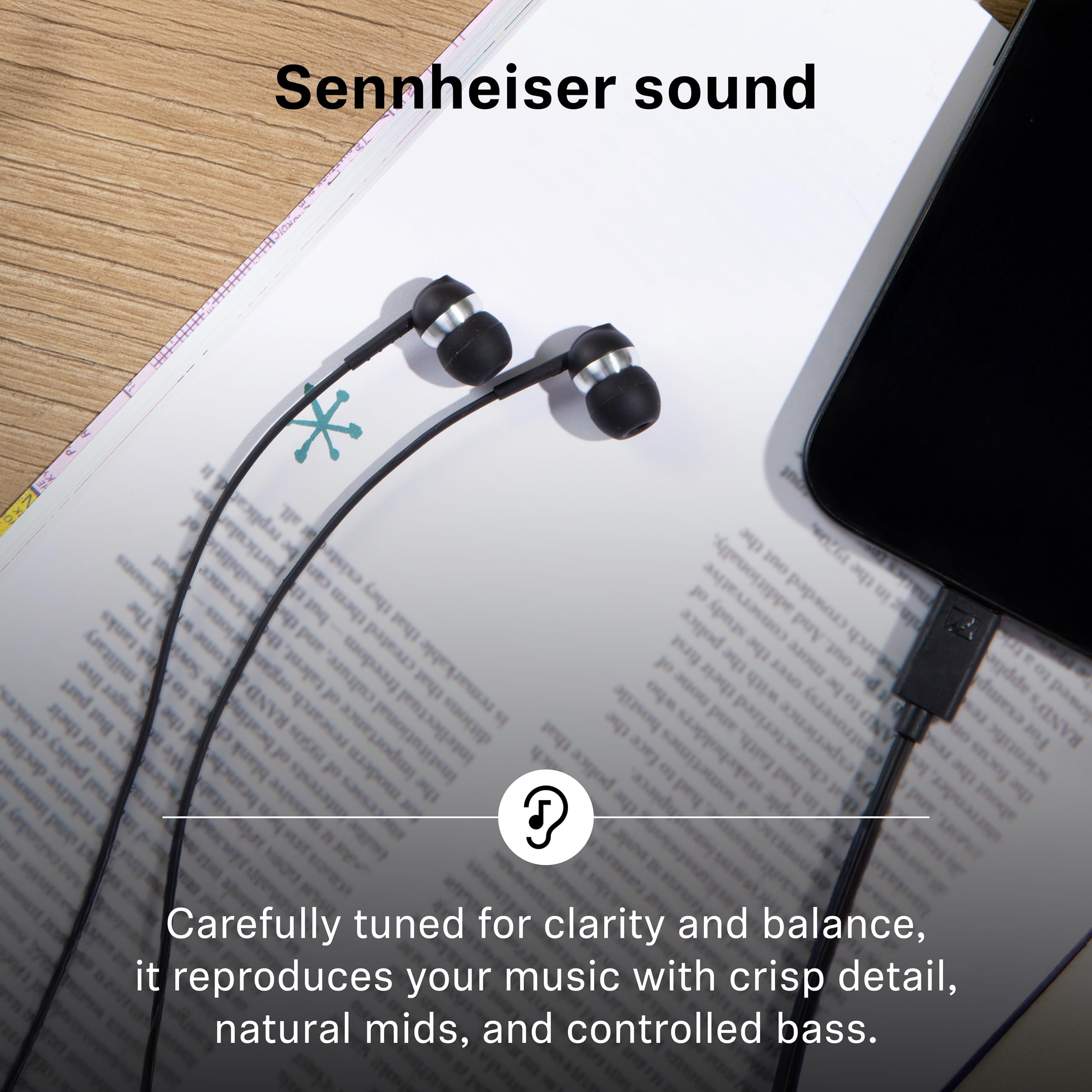 Sennheiser CX 80U - Écouteurs Intra-Auriculaires avec télécommande intégrée - Noir