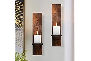 Rustic Wall Candle Sconces Set: Enhance Your Home Decor with Timeless Charm and Warm Illumination